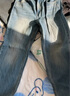 森马（Semir）森柔|牛仔裤女春季做旧浅色长裤女生显瘦时尚直筒裤103125124013A 实拍图