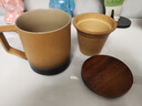 叁旬（sanxun） 知行陶瓷泡茶马克杯带盖过滤水杯女男办公室茶水分离杯子定制 知行马克杯【黄砂釉】 实拍图