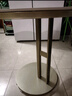 望骐轻奢岩板边几小茶几沙发角几网红阳台茶桌小圆桌可移动创意小桌子 金架+50直径亚马逊绿岩板 实拍图