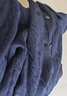 优衣库女装纽花圆领针织开衫/毛衣外套空调衫通勤秋冬新款481477 69 藏青色 L 实拍图