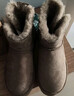 京东京造【厚底增高】中筒雪地靴25秋冬新款女鞋百搭真皮靴子女 栗色 39 实拍图