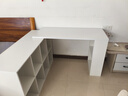 立太转角书桌学习桌写字桌子化妆桌梳妆台卧室L型电脑桌卧室书柜一体 120*120桌柜组合【加厚纤维板】 实拍图