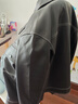 太平鸟男装PU皮夹克明线茄克翻领外套 黑色2（合体） S 实拍图