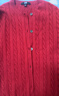 优衣库女装纽花圆领针织开衫/毛衣外套空调衫通勤秋冬新款481477 16 红色 XL 实拍图