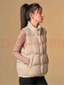 坦博尔羽绒服马甲女立领宽松短款外搭羽绒背心外套TD336006 奶茶棕 175  实拍图