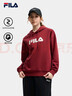 FILA 斐乐情侣款男女连帽卫衣2025冬季新款休闲宽松加绒保暖长袖上衣 【常规款】深褐酒红-WI L 175/96A/L 实拍图