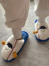 细细条（XIXITIAO）趣味情侣棒球棉拖鞋男女冬家居防滑保暖可爱个性毛毛鞋ins 白蓝色【可爱棒球】 40 -41【标准码】 实拍图