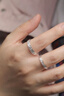 中国黄金（CHINA GOLD）足银碎冰冰开口戒指男女一对戒情侣款情人节生日礼物送女友老婆 碎冰冰戒指一对 实拍图