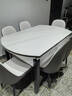上林春天餐桌轻奢高级感餐桌实木餐桌折叠餐桌家用岩板餐桌#白亮光606四轨 实拍图