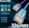 泛达 泛达超六类细网线CAT6A类跳线家用电脑宽带POE监控万兆高速成品线 木槿紫 0.5米 实拍图