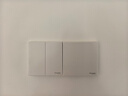 施耐德电气  双开单控开关 86型暗装二开开关插座面板 皓呈系列 奶油白色 实拍图