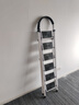 忆琳居梯子家用安全人字梯折叠伸缩多功能楼梯便捷扶梯加厚安全步梯白六 实拍图