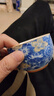 大号草木灰陶瓷主人杯单杯羊脂玉白瓷茶具青花品茗杯家用茶杯定制 草木灰-万花【主人杯150ml1只 实拍图