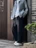 杉努牛仔裤子男士夏季薄款美式高街cleanfit休闲款春秋宽松直筒阔腿裤 G136磨白烟灰 XL （建议130-155斤） 实拍图