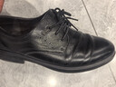 意尔康男鞋圆头商务正装鞋春秋单鞋系带皮鞋德比婚鞋 53449W 黑色 42 实拍图
