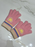 牧萌儿童手套秋冬季男女童保暖全指手套宝宝小学生女孩针织手套 粉色 实拍图