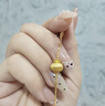 老庙黄金项链足金肖邦链素链女款锁骨链送女友老婆妈妈节日礼物 约5.5g 实拍图