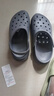 京东京造【抗菌洞洞鞋】凉鞋情侣旅行沙滩两穿eva凉拖鞋男士水泥灰40-41 实拍图