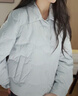 太平鸟【轻薄系列】衬衫式羽绒服女25新款女士保暖内搭短款外套* 蓝色 L 165 实拍图