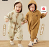 迷你巴拉巴拉婴儿连体衣棉服外出幼儿衣服保暖双面绒两面穿外套2025冬新款 咖色调00355 90cm 实拍图