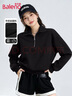 班尼路（Baleno）半拉链设计感翻领卫衣女2025春秋季新款亲肤舒适透气外穿内搭上衣 实拍图