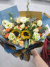 艾斯维娜鲜花速递向日葵混搭花束生日礼物全国同城配送 向日葵香槟韩式花束 实拍图