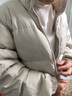 网易严选25新品90鸭绒超蓬羽绒服休闲面包服石墨烯保暖轻量抗菌防泼水 25秋冬立领-卡其米 M 实拍图