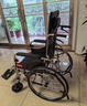 鱼跃(yuwell)手动轮椅车H008B全躺护理带坐便盆餐板钢管手动折叠老人 实拍图