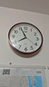 康巴丝（Compas）挂钟 创意简约钟表客厅石英钟表挂墙时钟 c2855 咖木色 26cm直径 实拍图