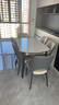 林氏家居现代岩板餐桌家用圆餐桌可伸缩折叠餐桌椅组合小户型饭桌子LS628 【黑色|1.3米|6椅】伸缩圆餐桌+S4-A餐椅 实拍图