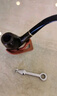 若烟手工实木烟斗男士烟袋锅弯斗式黑檀木旱烟杆过滤烟嘴父亲长辈礼物 实拍图