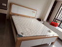 德满居 床 实木床 床现代简约 双人床白色北欧主卧轻奢全实木床婚床 静音床+天鹅绒床垫（足10cm)+1柜 1.8米*2.0米满铺床板 实拍图
