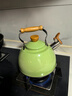 苏泊尔SUPOR 鸣笛不锈钢开水壶 复合底磁通烧水壶 2.5L绿色ES25TS01-G 实拍图