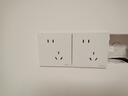 公牛（BULL）开关插座G57蝶翼超薄10A斜五孔大面板插座G57Z223A暮雪白暗装 实拍图