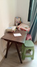 家逸 实木书桌电脑桌书房学习桌学生写字桌简约办公桌子胡桃色1.2米 实拍图