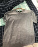 优衣库女装精纺美利奴羊毛圆领针织衫/短袖通勤25秋冬新款478335 05 天灰色 M 实拍图