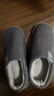 回力纯色全包棉鞋情侣室内外防滑保暖棉拖鞋HLX0233棕色42-43码 实拍图