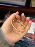 周六福满天星黄金手镯女足金生日礼物计价AA102805 约17.62g 实拍图