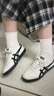 Onitsuka Tiger鬼塚虎男女款复古德训鞋轻便透气运动休闲板鞋TOKUTEN 1183B938 白色/黑色 36 实拍图