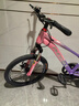 凤凰山地自行车男女变速山地车碟刹青少年儿童自行车学生单车 星际 粉紫【单速+辐条轮】 20寸【适合125-160cm】 实拍图