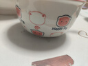 釉下彩可爱卡通碗碟套装家用高颜值陶瓷碗筷盘餐具 2碗2勺 4件套 实拍图