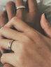 APM Monaco[周翊然同款]摩斯密码戒指简约对戒男生指环生日送男友新年礼物 银白色（咨询客服下单享50元E卡） 60码 (20号) 实拍图