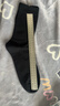 棉十三袜子男新疆棉10A抗菌防臭秋冬季黑色纯色小腿袜高筒商务长袜5双 实拍图
