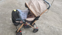 豪威 婴儿推车可坐可躺双向便携婴儿车0-3岁轻便BB手推车（全车可水洗） 卡其色+旗舰款+可坐躺双向+音乐餐盘（全车可水洗） 实拍图