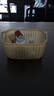 【已售10万只】仿藤编桌面收纳篮厨房零食收纳筐浴室洗澡小篮子 1个装 21*13.5*10cm 实拍图