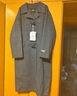 太平鸟女装毛呢大衣大师甄毛系列牛角扣双面呢大衣女 灰色 S 实拍图