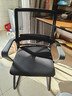 忆琳居电脑椅家用舒适办公椅子书桌椅学生家用靠背会议座椅宿舍学习久坐 【弓形款】海绵款-黑框黑网 实拍图