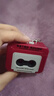 趣味玩具创意复古录音机钥匙扣迷你磁带包包挂件小型播放网红玩具 红色【复古录音机+配送磁带+钥匙 复古录音机+配送磁带+钥匙扣 实拍图