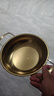 【韩剧同款】加厚不锈钢干锅海鲜锅火锅金色平底浅锅双耳锅泡面锅 单人款19cm【金色】双柄汤锅 实拍图