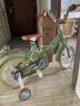 凤凰（Phoenix）儿童自行车3-4-6-10岁宝宝脚踏车男孩女孩童车折叠单车 仰望清新绿+一体轮-带后座款 14寸（建议身高100-120cm） 实拍图